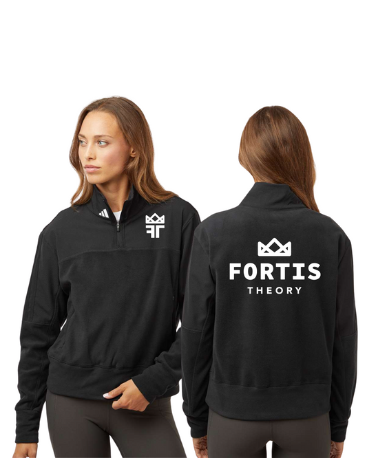 Adidas Fleece Quarter Zip Pullover - Black