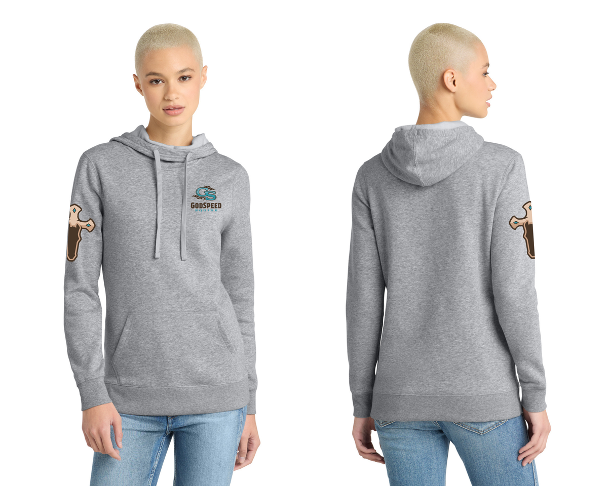 District® Women’s Lightweight Fleece Hoodie. DM493
