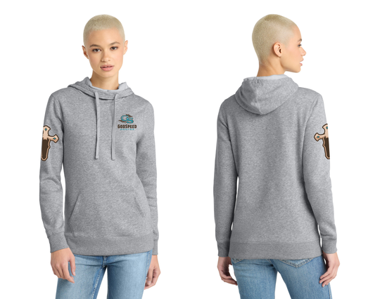 District® Women’s Lightweight Fleece Hoodie. DM493