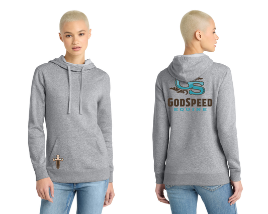 District® Women’s Lightweight Fleece Hoodie. DM493
