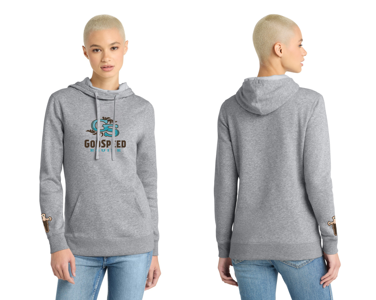 District® Women’s Lightweight Fleece Hoodie. DM493