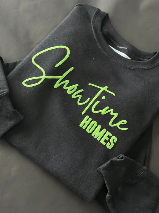 Green Glitter Puff Custom Crewneck