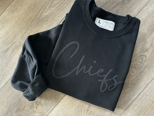 Customizable Puff Vinyl Cursive