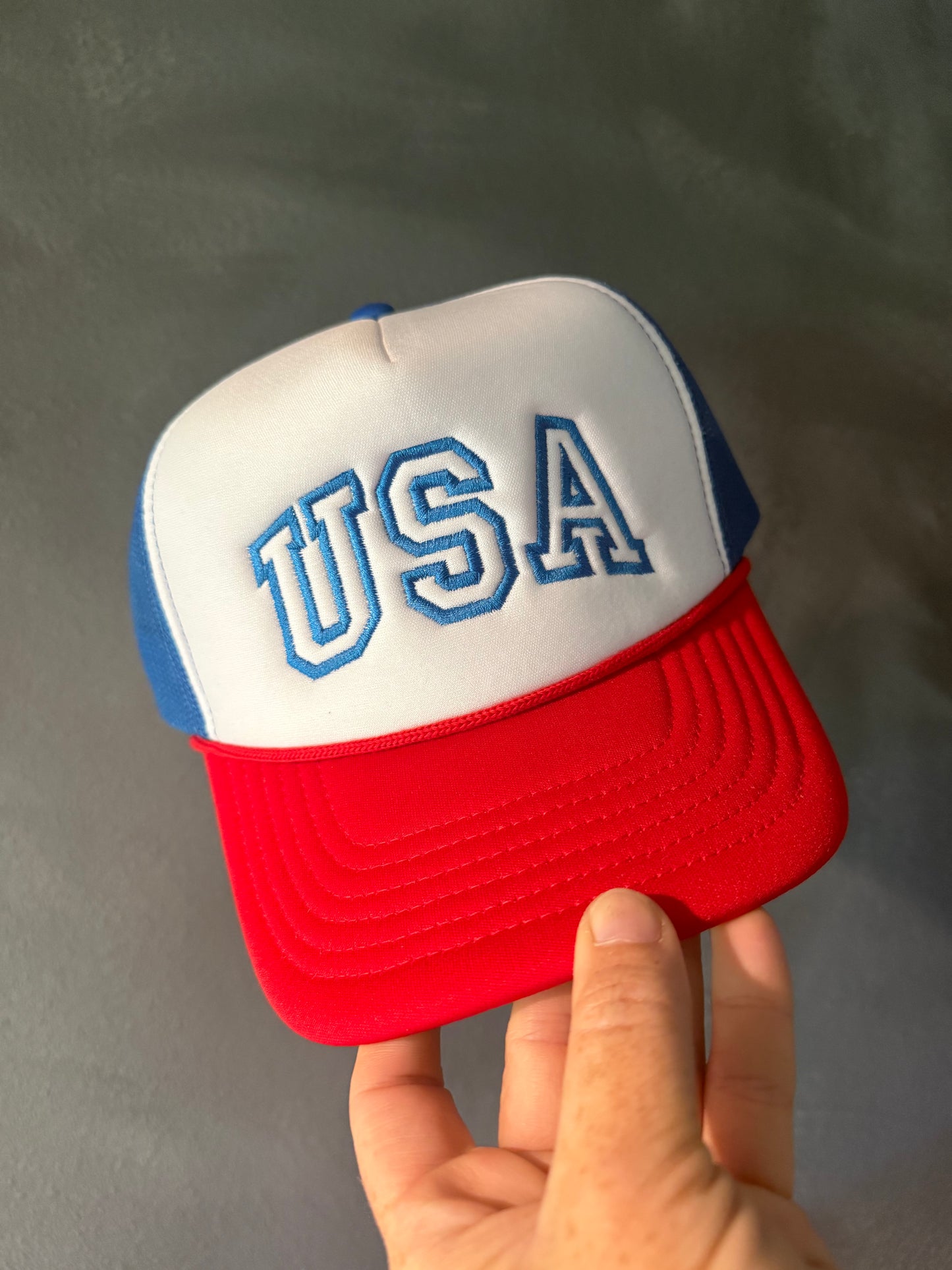 USA Embroidered Foam Trucker Hat