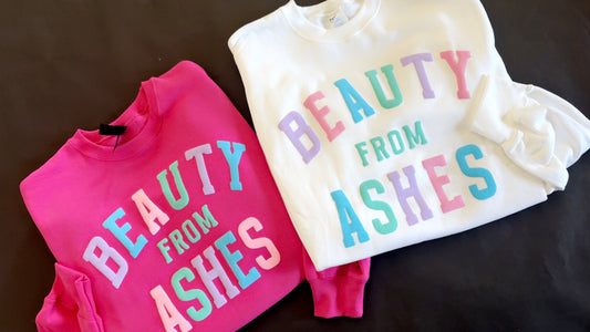 Beauty From Ashes Puff Vinyl Crewneck