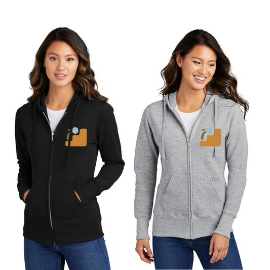 Port & Co™ Women's Core Fleece Full-Zip Hooded Sweatshirt - LPC78ZH
