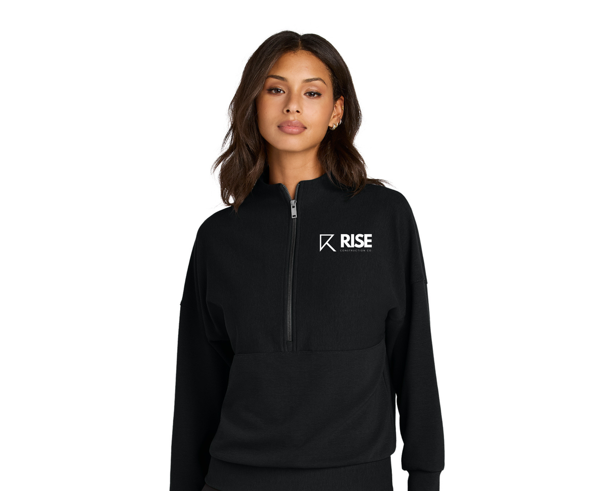 Mercer+Mettle® Women’s Embroidered Linear Texture 1/4-Zip. MM3041