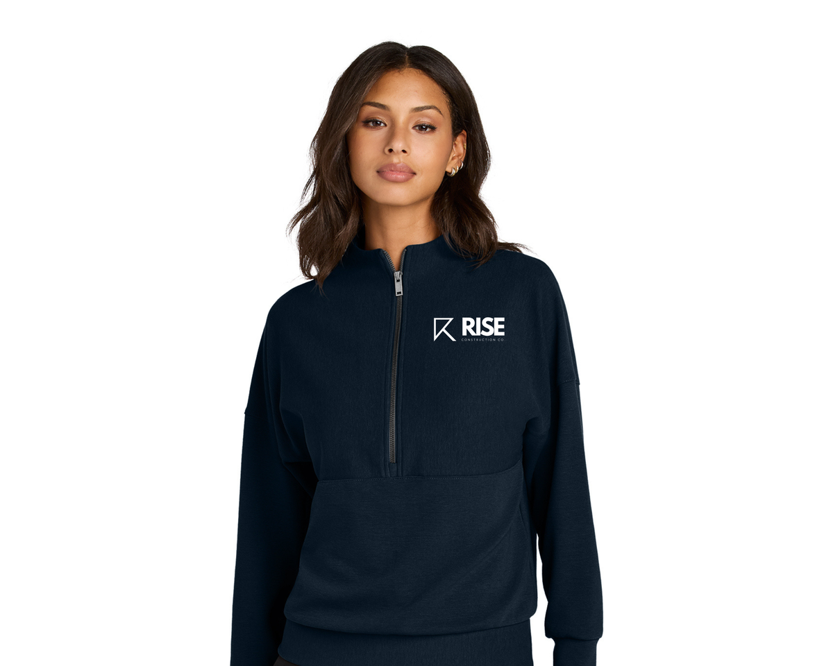 Mercer+Mettle® Women’s Embroidered Linear Texture 1/4-Zip. MM3041