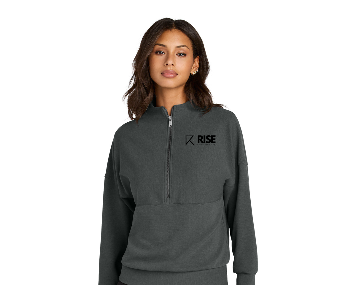 Mercer+Mettle® Women’s Embroidered Linear Texture 1/4-Zip. MM3041