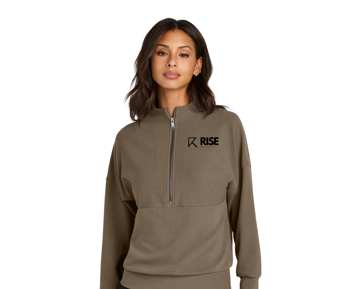 Mercer+Mettle® Women’s Embroidered Linear Texture 1/4-Zip. MM3041