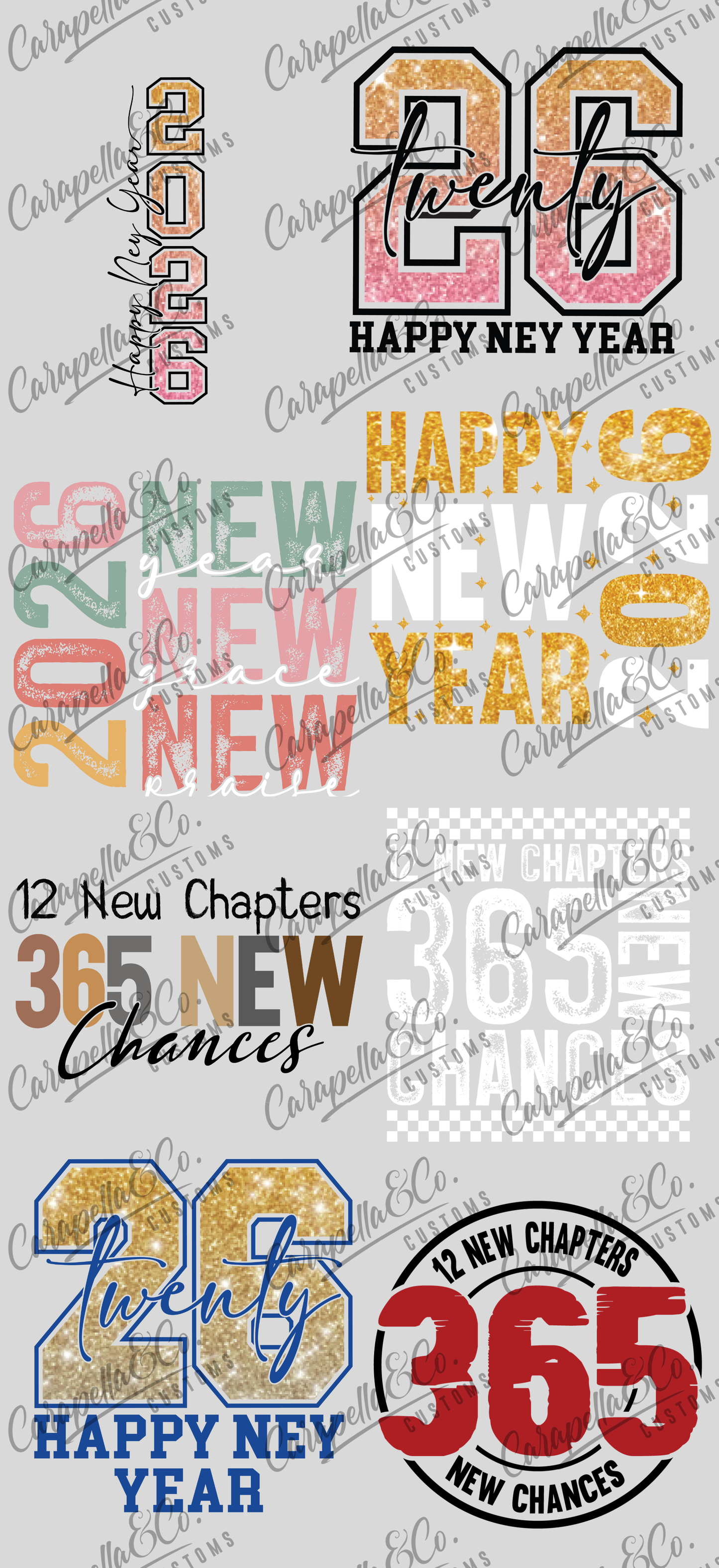 2026 New Years Premade Gang Sheet (1) 24"x48"