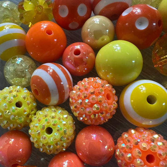 Orange & Yellow Assorted Dog Necklace