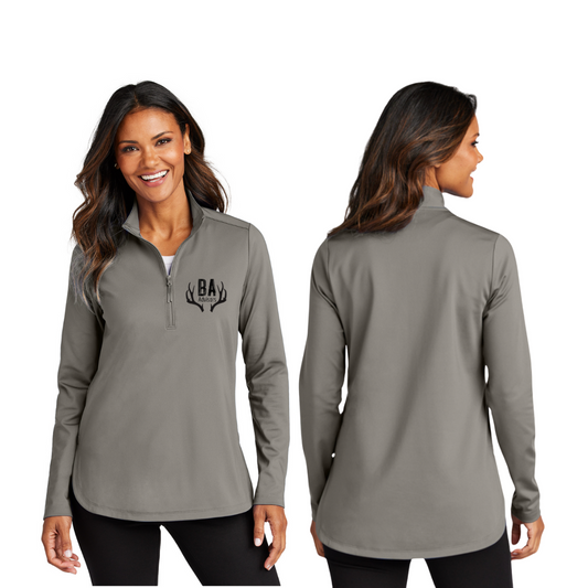 Port Authority® Women's Double Knit 1/4-Zip - Grey