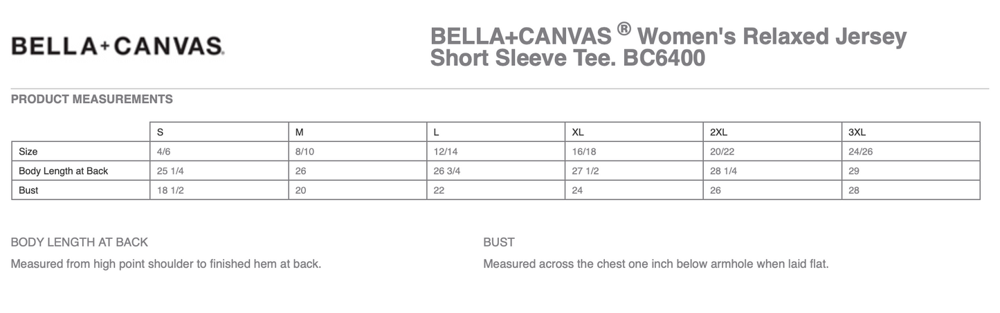 BELLA+CANVAS® Women’s Relaxed Jersey Short Sleeve Tee BC6400 - Pocket