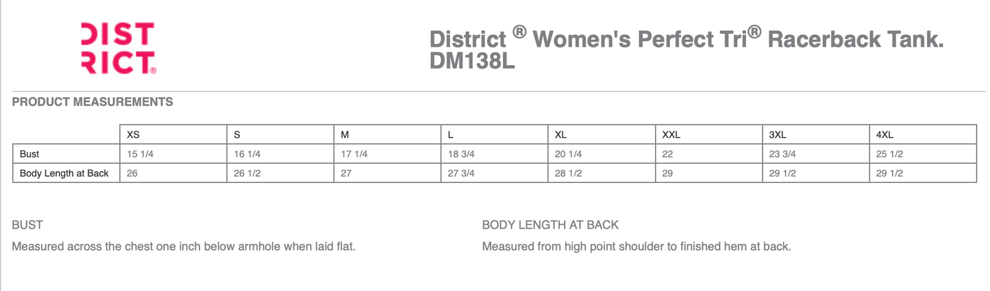 District ® Women’s Perfect Tri ® Racerback Tank - DM13L