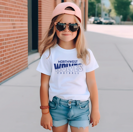 White NW Wolves Football Unisex Shirt
