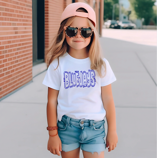 Bluejay Doodle Font Shirt
