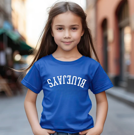 Bluejays Stacked Font Shirt
