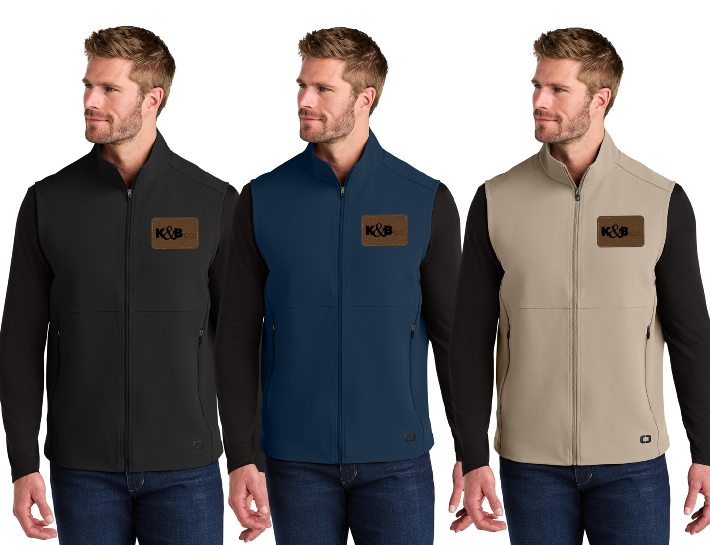 OGIO® Kinetic Soft Shell Vest With Leather Patch - OG741