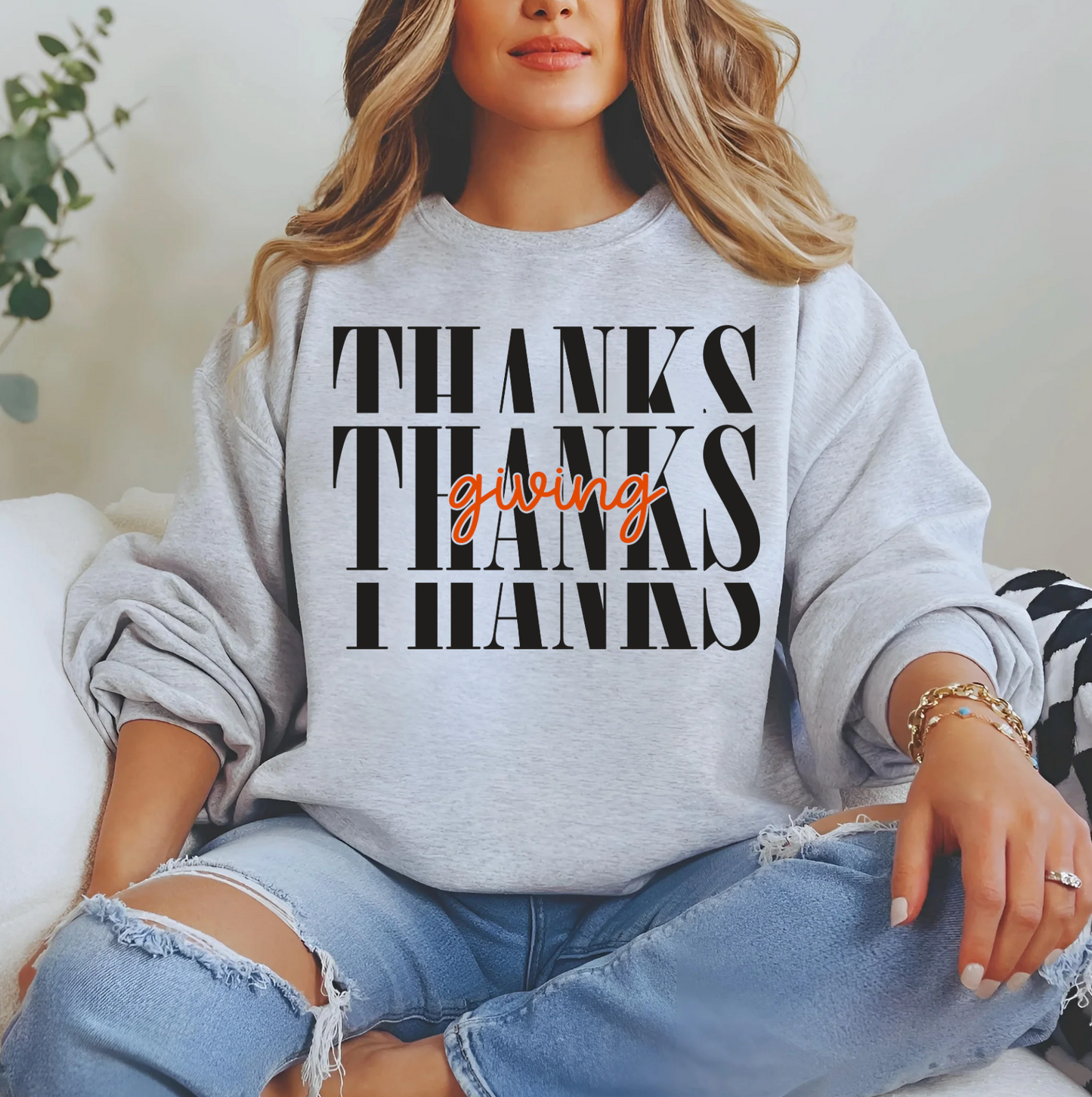 Modern Thanksgiving Crewneck Sweatshirt