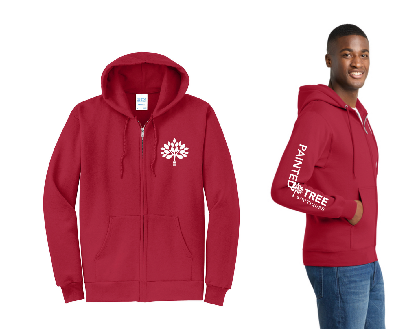 Port & Co™ Core Fleece Full-Zip Hooded Sweatshirt - PC78ZH