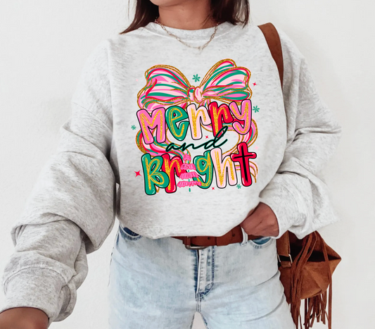 Merry & {Bright} Colors Crewneck