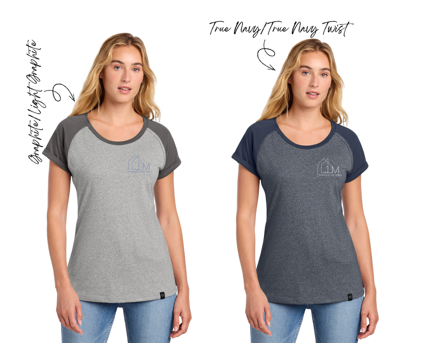 New Era® Women's Heritage Blend Varsity Tee - LNEA107