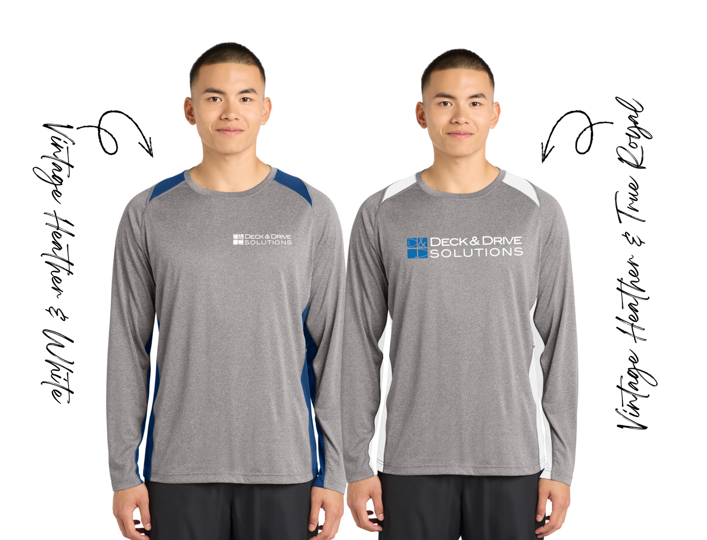 Sport-Tek® Long Sleeve Heather Colorblock Contender™ Tee - ST361LS