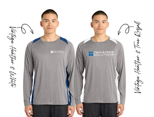 Sport-Tek® Long Sleeve Heather Colorblock Contender™ Tee - ST361LS