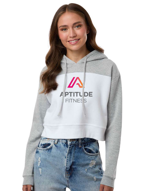 Women's Cropped Fleece Hooded Sweatshirt - BW5404