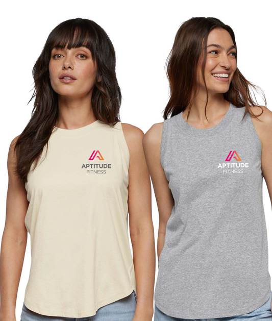 Women's Relaxed Fine Jersey Tank - 3592 - Pocket Logo