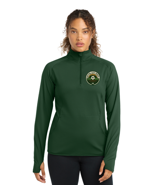 Sport-Tek® Women's Sport-Wick® Stretch 1/4-Zip Pullover - LST850