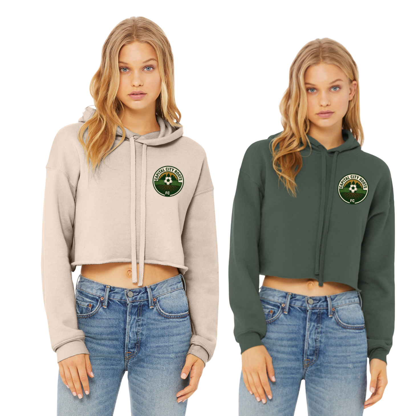 BELLA+CANVAS® Women’s Sponge Fleece Cropped Fleece Hoodie - BC7502