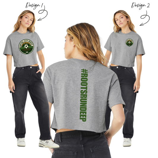 BELLA+CANVAS® Women’s Jersey Crop Tee - BC6482 - #ROOTSRUNDEEP