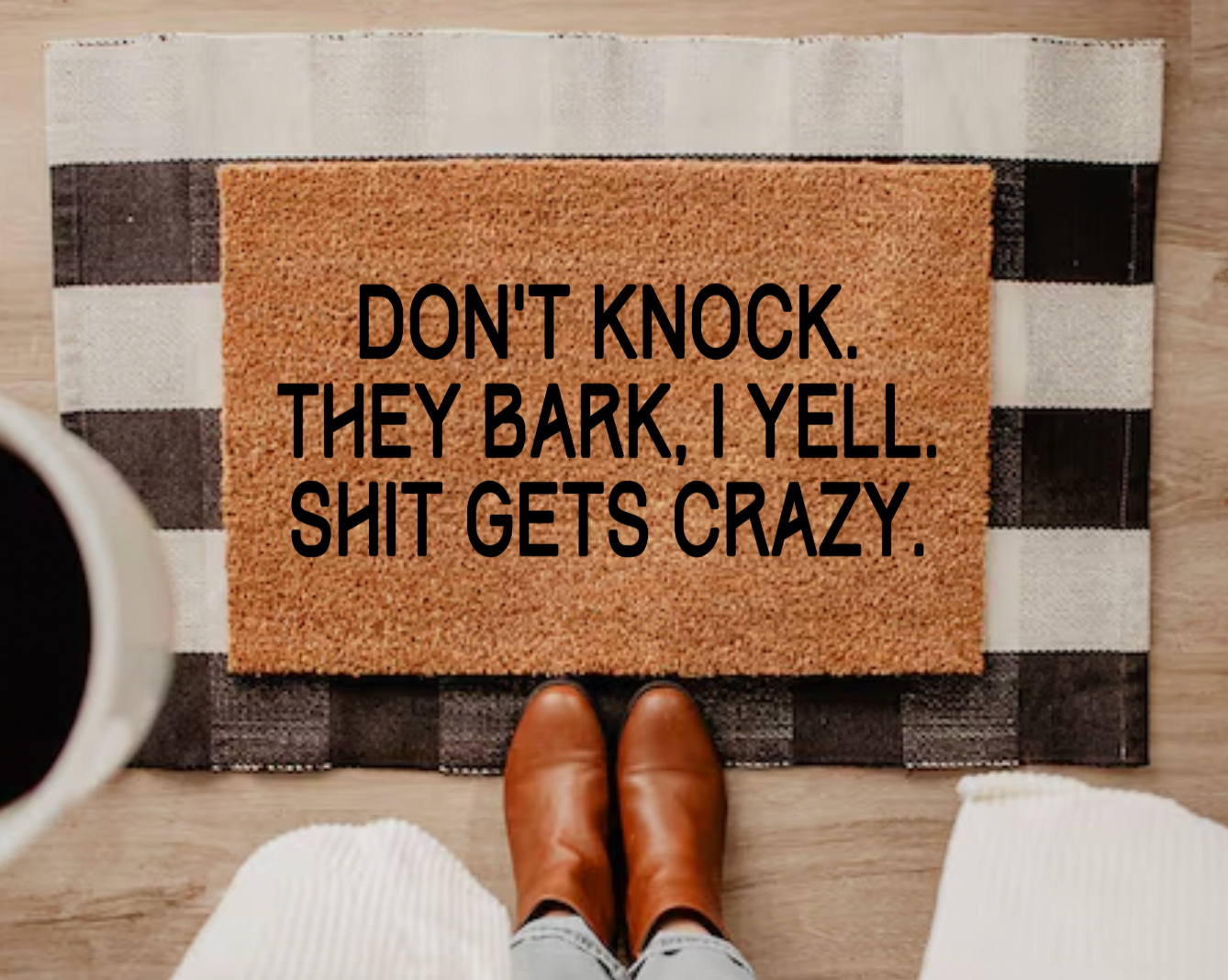 Shit Gets Crazy Doormat