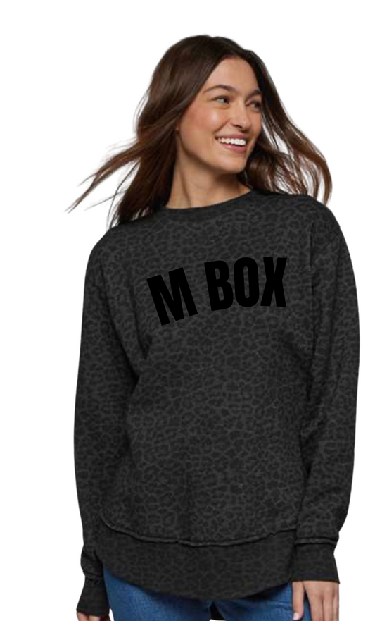 The M Box Sweater in Black Leopard - 3525
