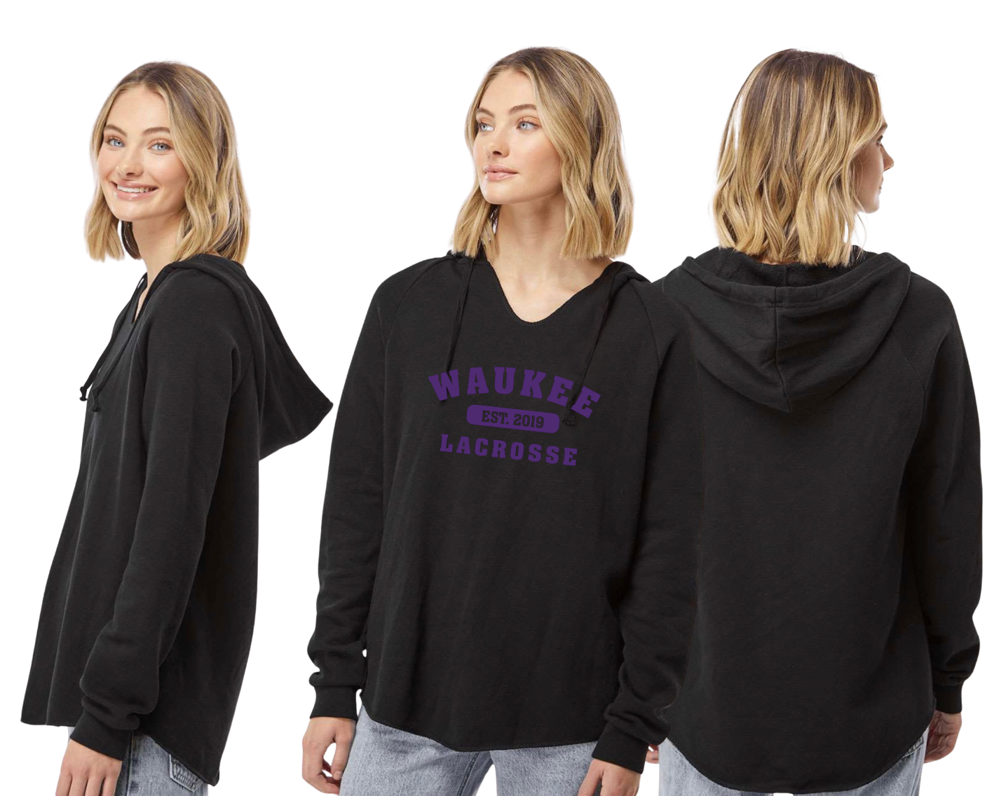 Women’s Lightweight California Wave Wash Hooded Sweatshirt - PRM2500