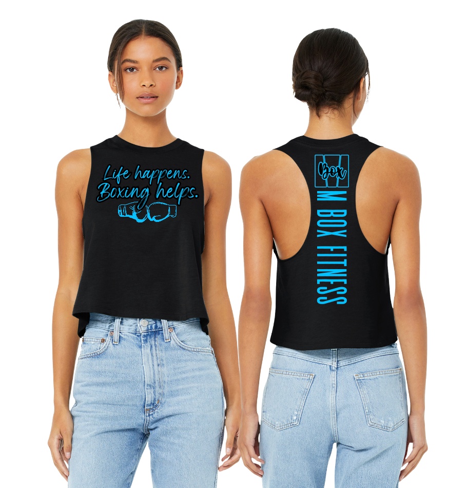 The “Life Happens Boxing Helps” Cropped Tank - BC6882