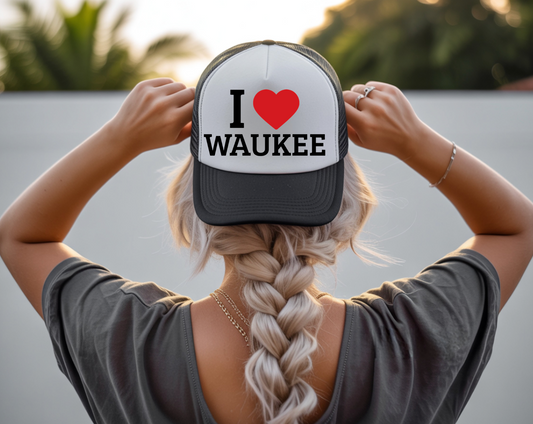 I (Heart) Waukee Trucker Hat