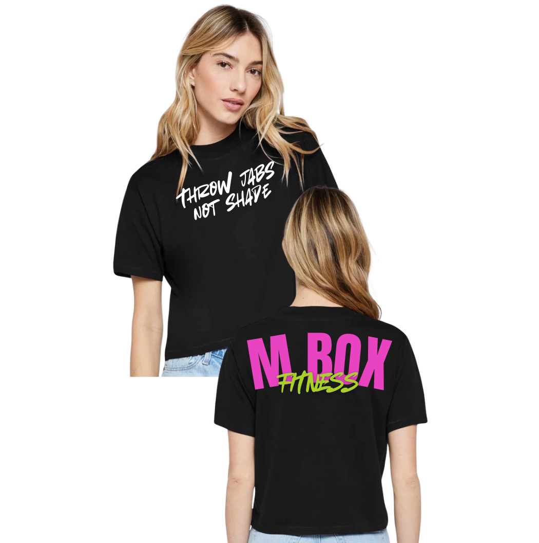 The “Throw Jabs Not Shade” Cropped Tee - 3518