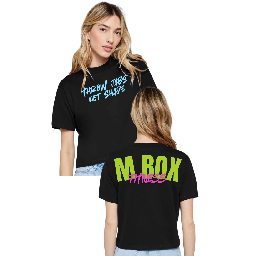 The “Throw Jabs Not Shade” Cropped Tee - 3518