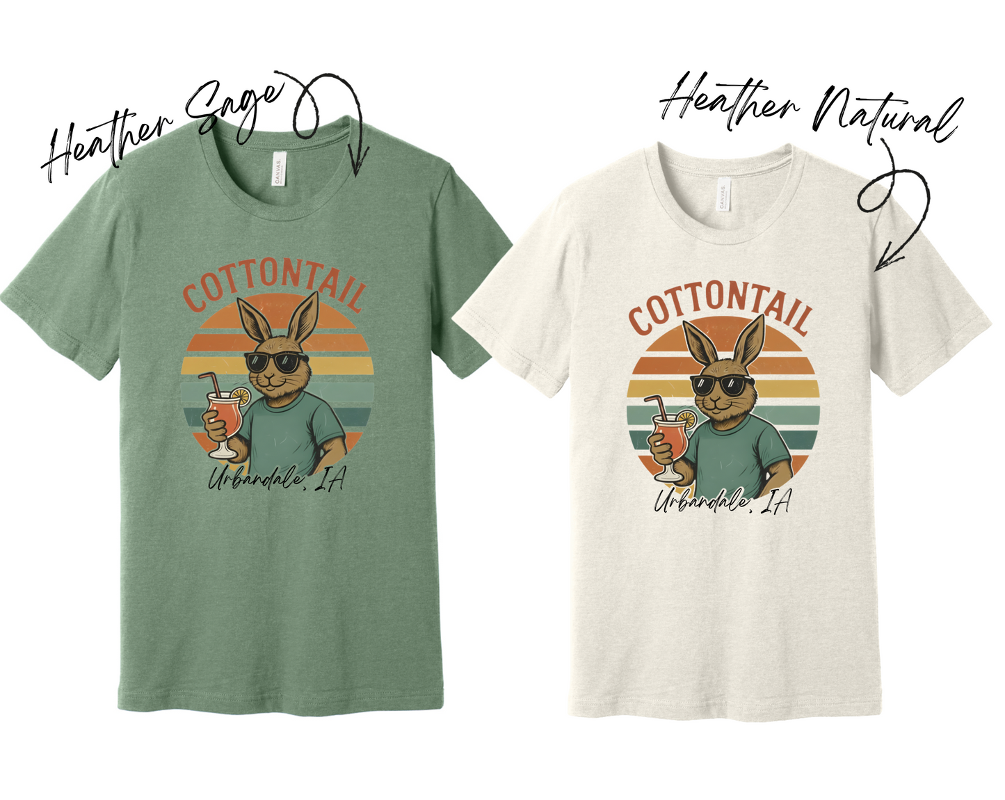 Retro Cottontail Unisex T-Shirt - BC3001CVC
