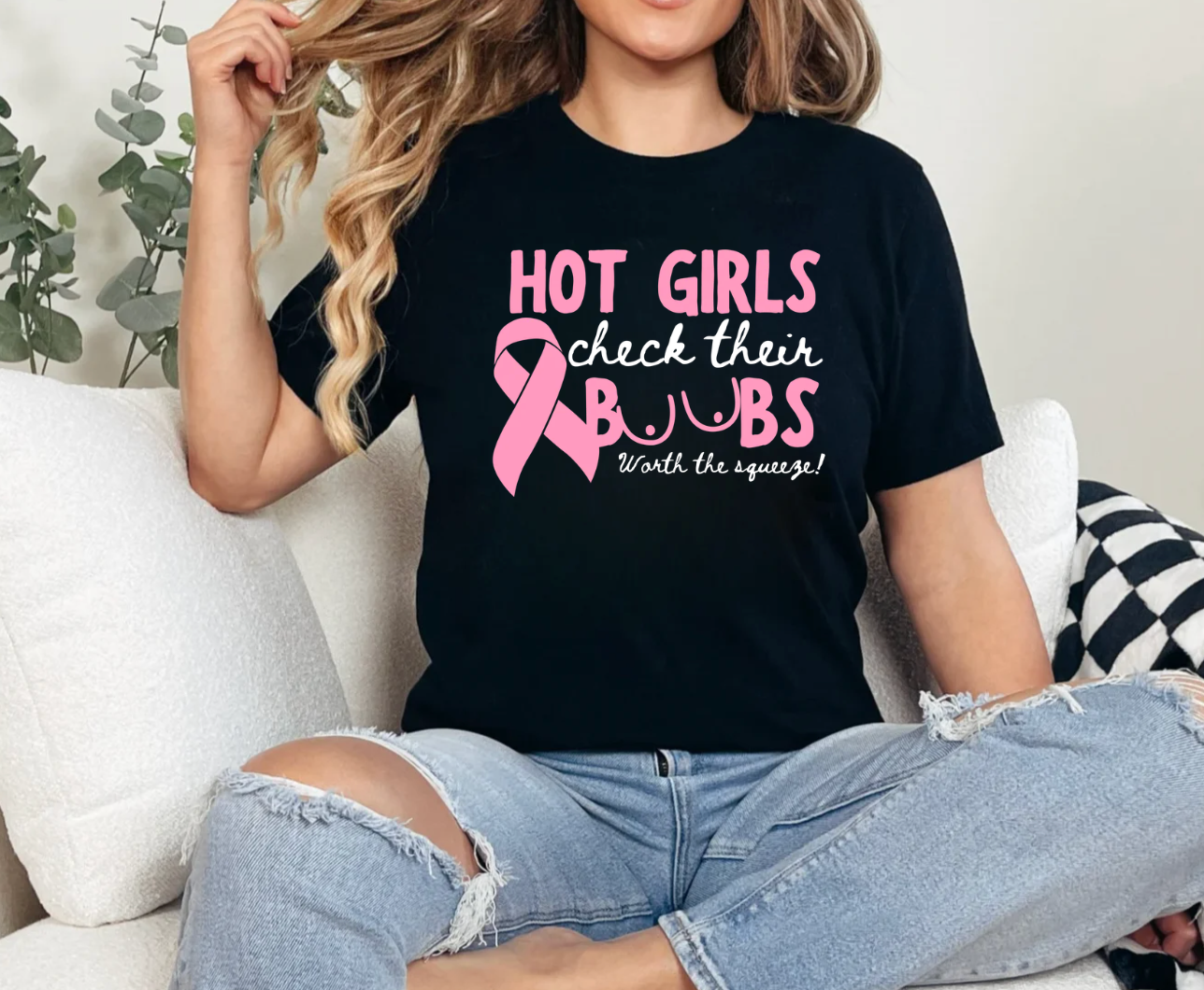Hot Girls Check Their Boobs T-Shirt