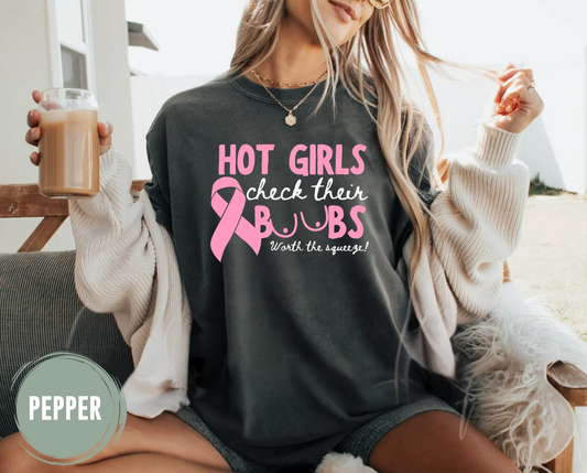 Hot Girls Check Their Boobs T-Shirt