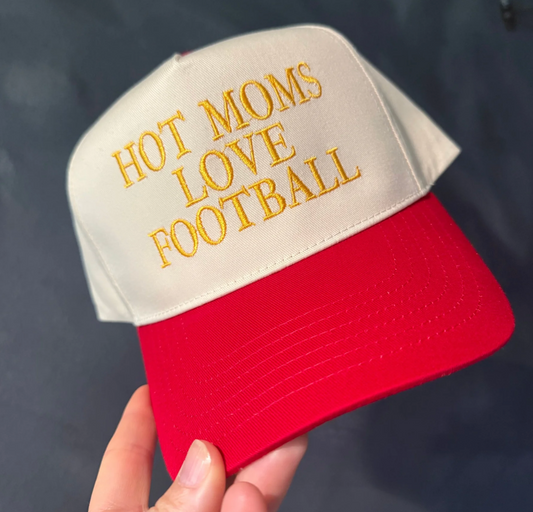 Custom Team "Hot Moms Love Football" Embroidered Hat