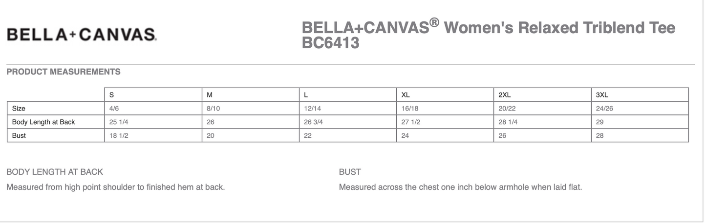BELLA+CANVAS® Women’s Relaxed Triblend Tee - BC6413