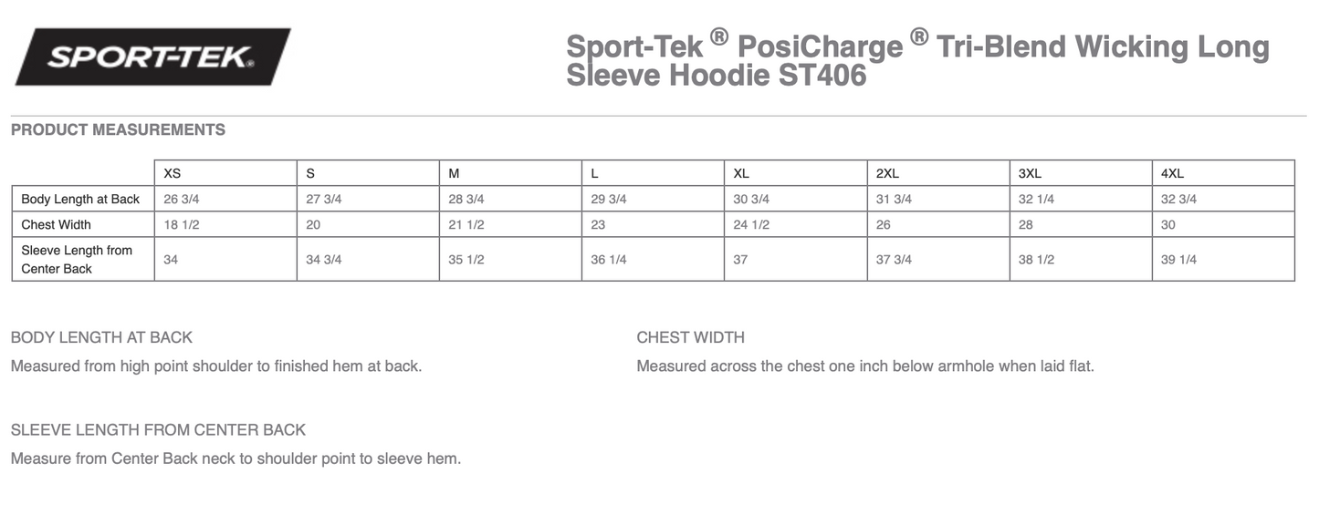 Tri-Blend Wicking Long Sleeve Hoodie - ST406