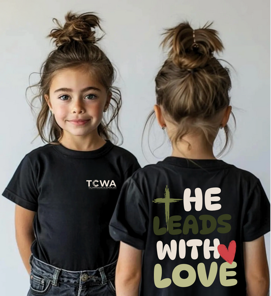 He Leads With Love Toddler & Youth T-Shirt - 235