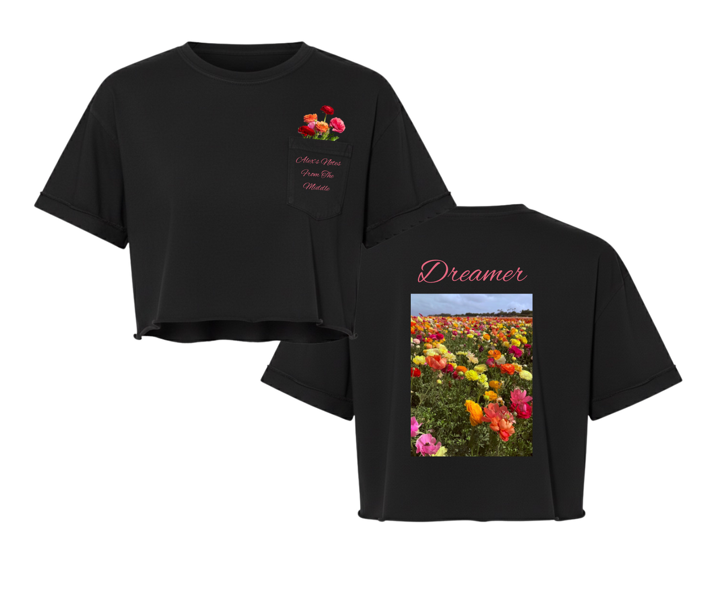Dreamer Pocket T-shirt & Rolled Edge Crop - DT6000P