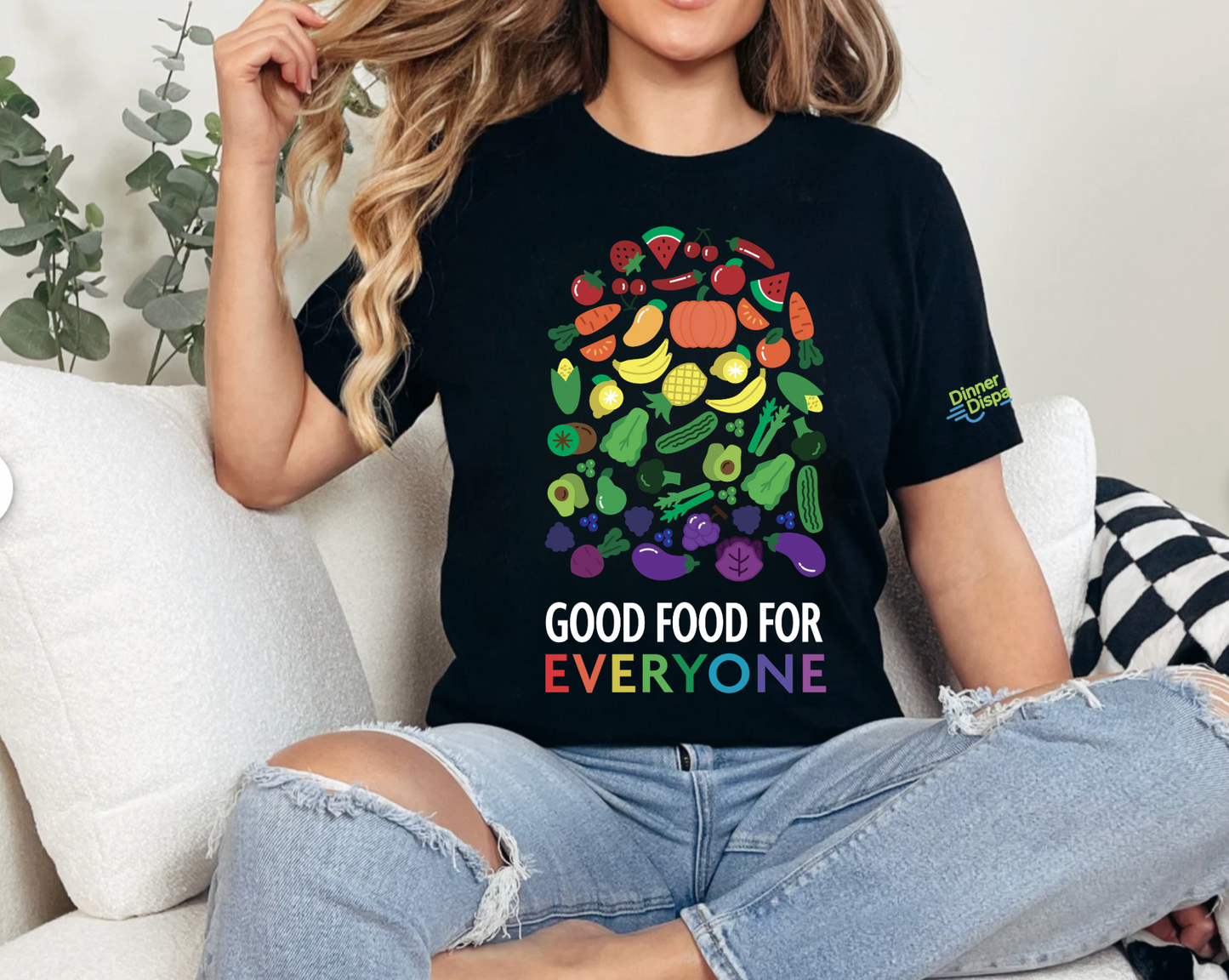 Dinner Dispatch "Good Food for Everyone" Pride Event Tee